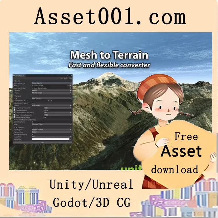 Unity Mesh to Terrain 工具详解：快速将3D模型转换为地形|Mesh to Terrain v2.5.4 (26 Jan 2026)