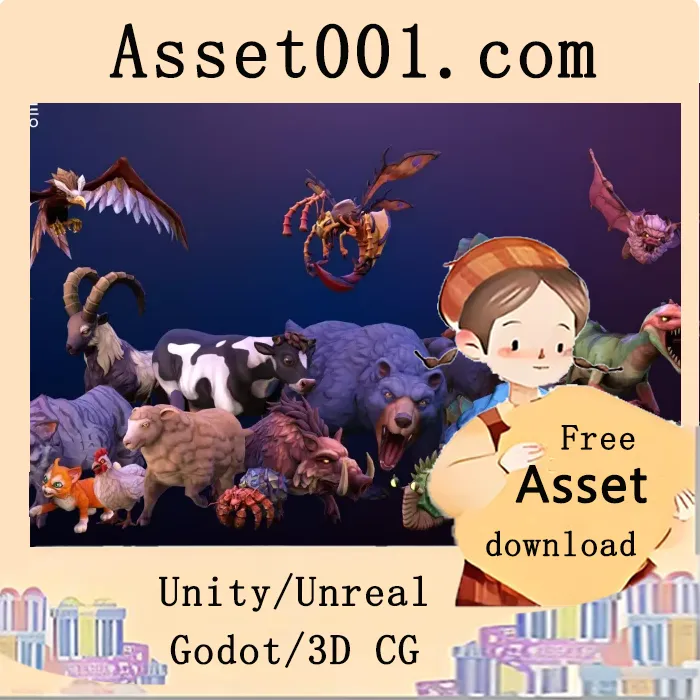 21款风格化奇幻生物资产包，含522个动画及完整PBR材质|Stylized Fantasy Creatures Bundle v2.0.1