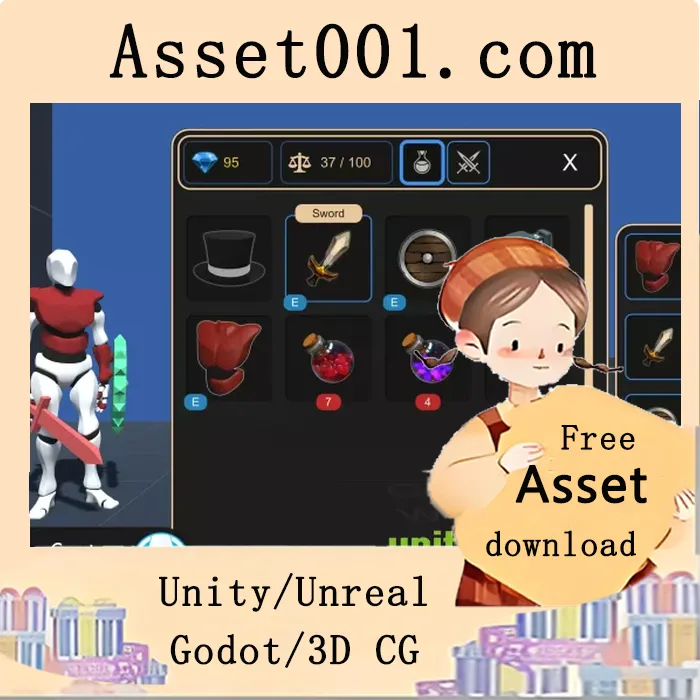 Game Creator中的库存系统功能详解|Inventory (Game Creator 1) v1.1.5