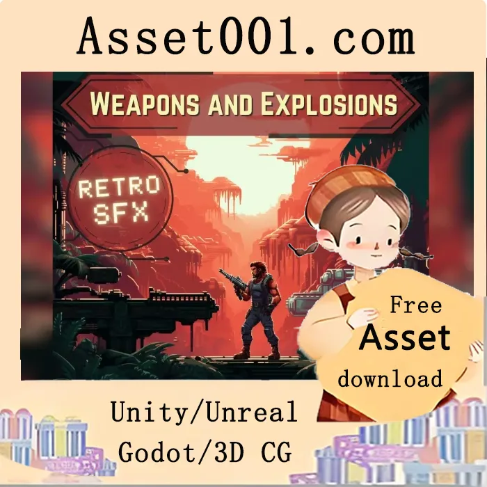复古风格武器与爆炸音效包，还原8位/16位经典游戏体验|Retro Weapons and Explosions Sounds v1.0
