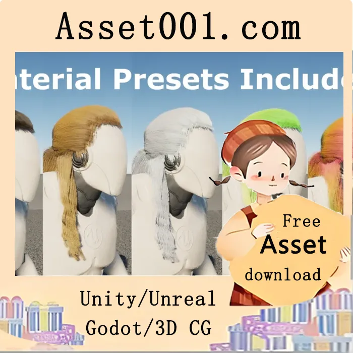 Unity毛发启动包 4.27+：基于毛发梳理技术的多色毛发资源包|Hair Starter Pack 4.27+