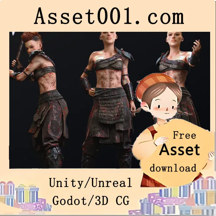 Unity幻梦女战士模组包：可定制的幻想人类角色资产集合|Modular Mercenary - Female Humans - Fantasy Collection v5.0+