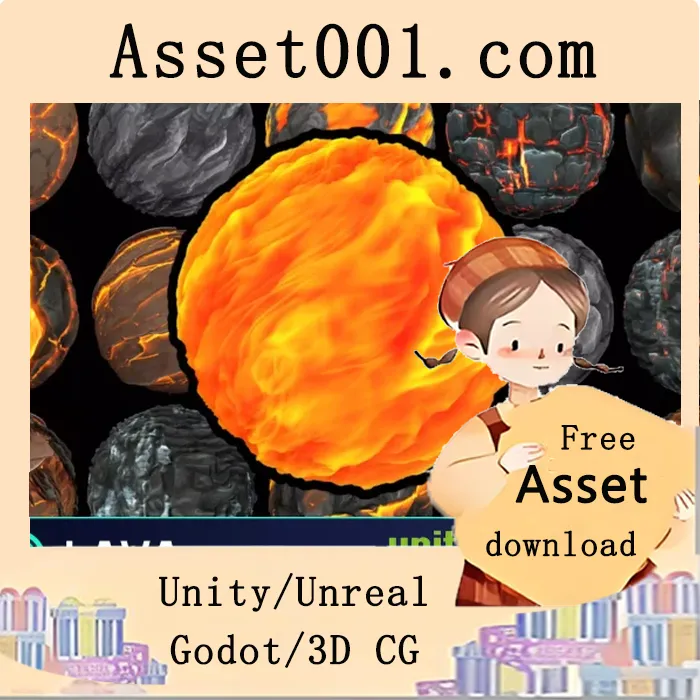 15套风格化熔岩纹理与材质资源|Stylized Lava Textures - RPG Environment v1.0