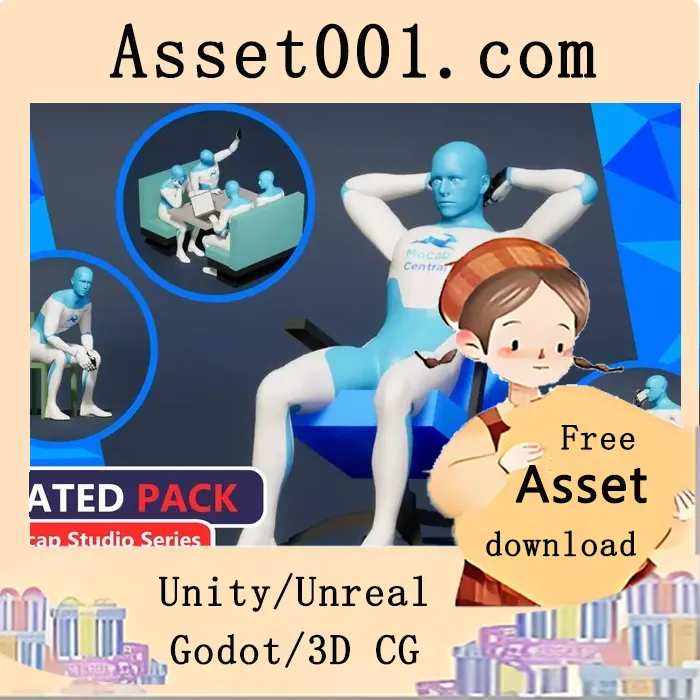 Unity商城推出200+套坐姿动作捕捉动画包，提升游戏真实感|MC Seated - Believable 3D Animations by MoCap Central v1.0.0