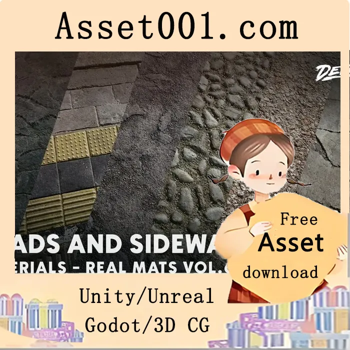 Realistic Materials Vol.6 - Roads & Sidewalks (40+ Materials)