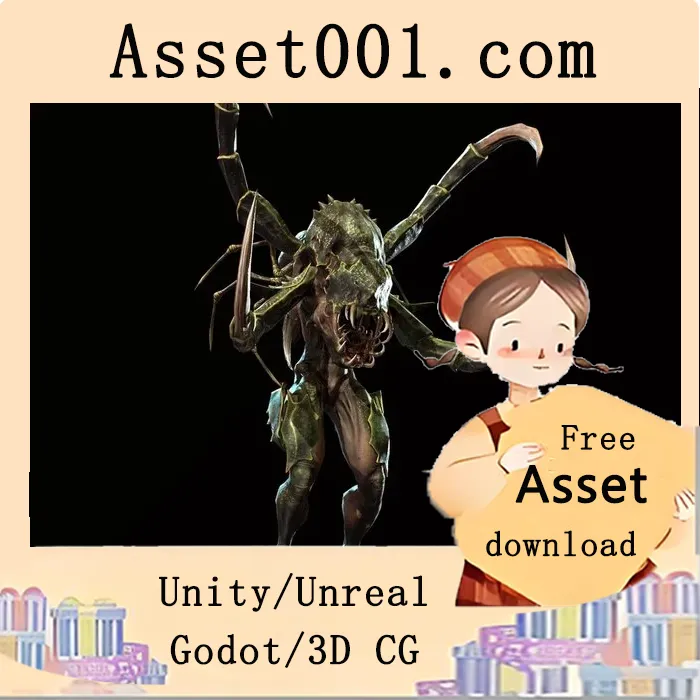 低多边形怪物蟹角色模型资源包（含21种动画与四套皮肤）|Monster Crab 4.18+