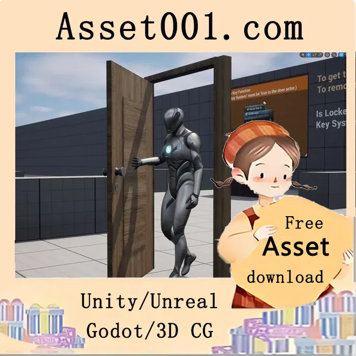 支持多人和单人模式的高级门交互套件（支持复制）5.1+|Advanced Door Interaction Kit (Replicated) 5.1+