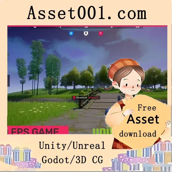 FPS游戏HUD界面UI套装：包含标题屏、武器界面、战场显示、计时器、迷你地图、排行榜等可定制元素|FPS interface UI/HUD - Killfeed/Compass - Pack Kit Ready to play v5.1+