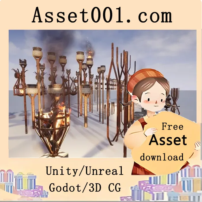 Unity商城推荐：195个模块化地牢灯与灯具资源包（含4套PBR材质及火焰粒子系统）|Dungeon Lamps 4.19+