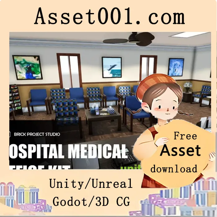 医院医疗办公室套装：300+预制件与自定义建筑构建工具|Hospital Medical Office Kit v3.2