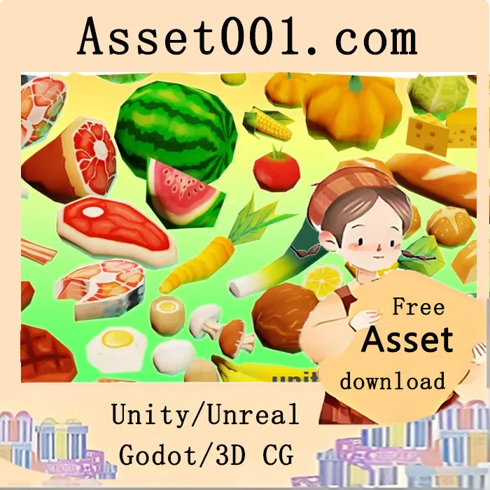 Unity食品包：113个低多边形风格食物资产|FANTASTIC - Food Pack v1.2