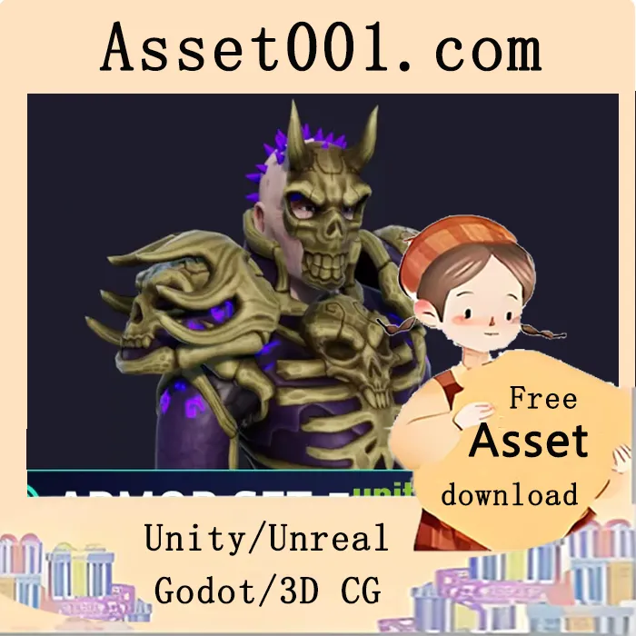 stylized RPG游戏完全模块化 armor 集合|Bonelord Armor Set - Stylized RPG v1.0