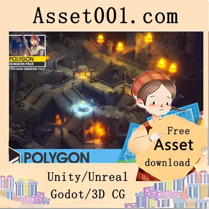 POLYGON Dungeons地图包新增房间与区域，扩展地下城宇宙|POLYGON Dungeons Map - Low Poly 3D Art by Synty v1.1