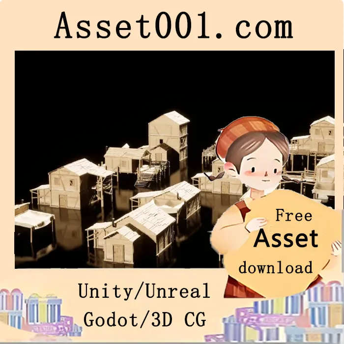 模块化木质建筑套件：18个预制蓝图与38个道具，支持拖拽搭建|Modular Wooden Buildings (Modular House, Houses, Modular Building) v5.7