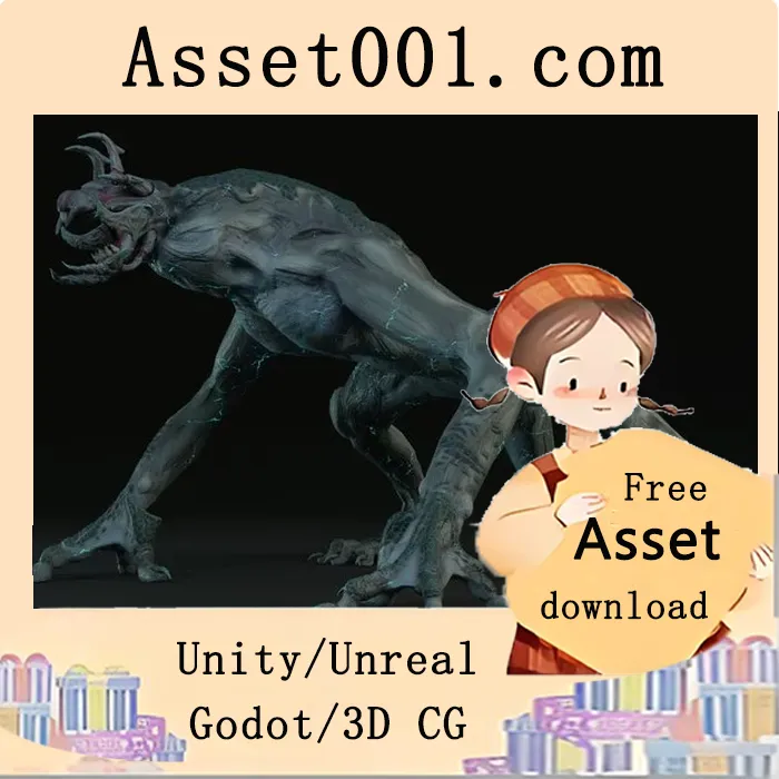 一款包含4096x4096高精度纹理的爬行生物模型资源（含30种动画）|Monster: Reptile 4.26+