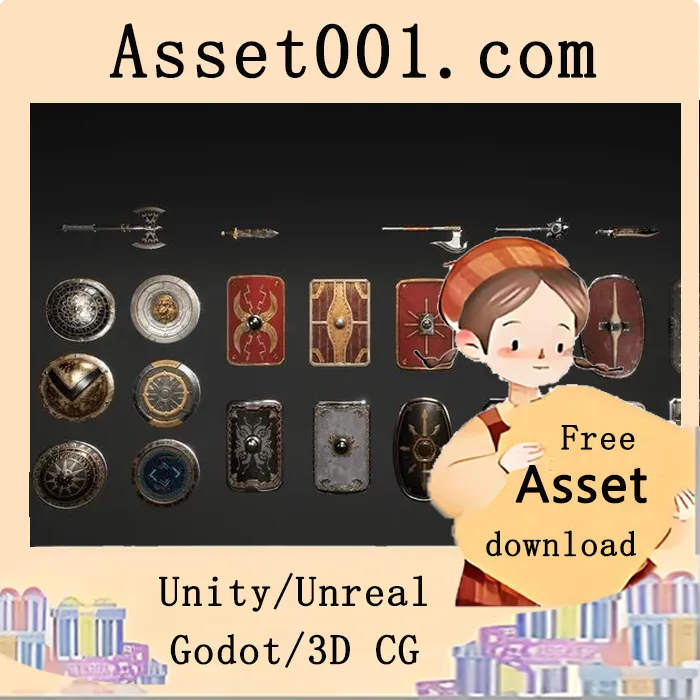 UE4市场：Modular Rome Equipment 4.20+ 可定制罗马角色装备包|Modular Rome Equipment 4.20+