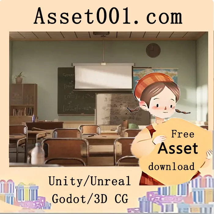 高精度高中教室环境场景资源包（含159个独特模型）|High School Classroom Environment ( High School Liceum Class Room College 3d ) 5.5