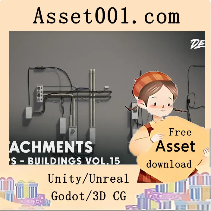 Unreal Engine 5 高质量建筑资产包：包含92个高精度模型与4K材质贴图|Buildings VOL.15 - Attachments