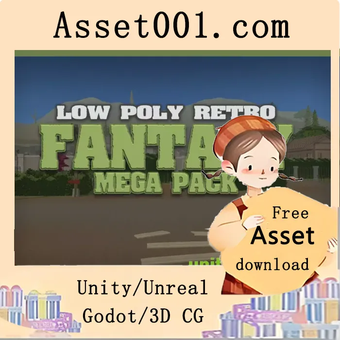 低多边形复古奇幻素材包：打造独立游戏的全方位资源|LOW POLY RETRO FANTASY Mega Pack v4.1.1