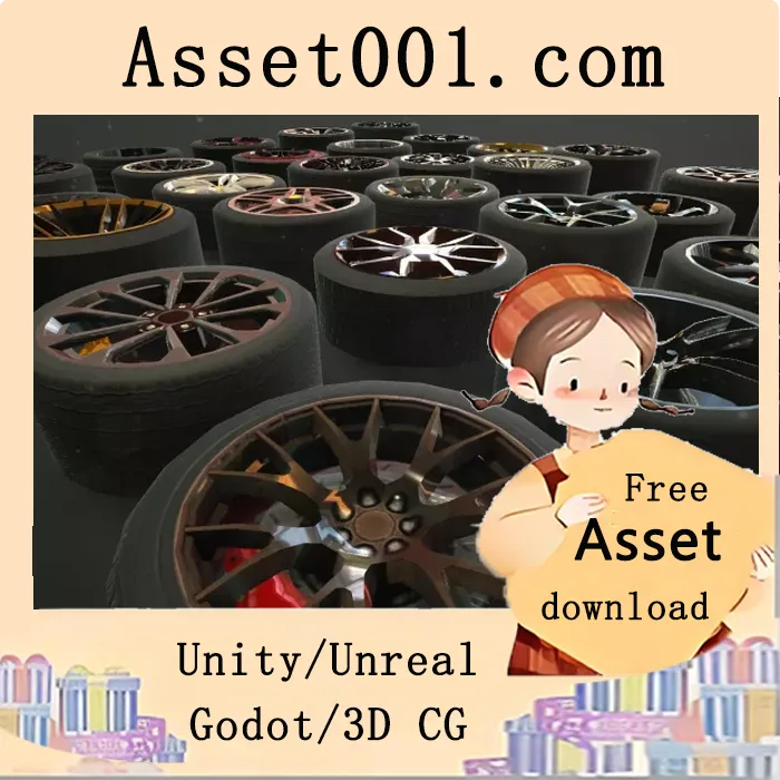 Car Wheel Tire With Disk Pack (30 Wheels) v1.0