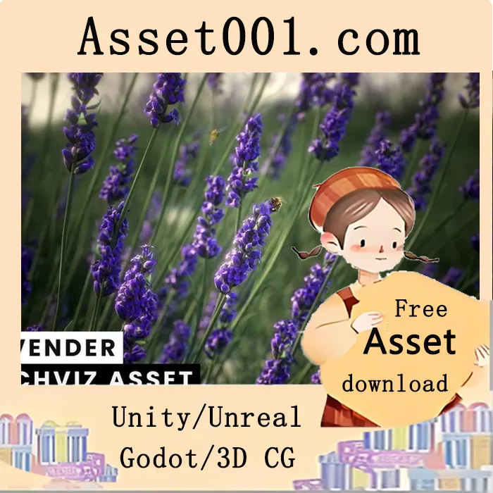 Unreal Engine 5.1+ 高品质薰衣草建筑可视化资产（含风效系统）|Lavender (Archviz Asset) 5.1+