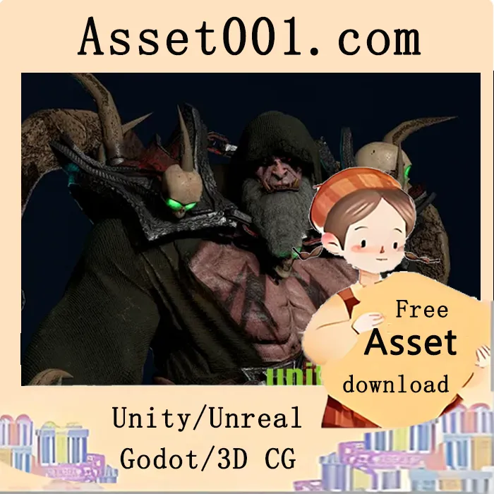 带有多种可选设定的兽人术士模型|Orc Warlock (Modular) v4.18+