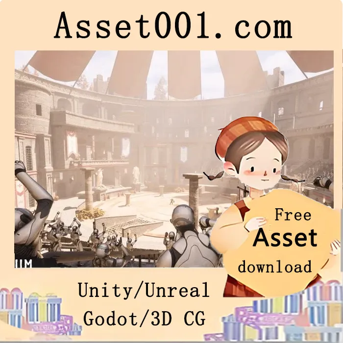 Unity模块化角斗士竞技场5.3+资产包：支持自由探索与互动的战斗场景解决方案|Modular Gladiator Arena 5.3+