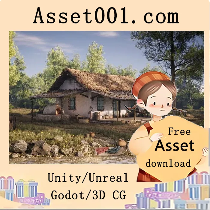 Unity西班牙农舍3D场景包：支持Nanite与Lumen的中世纪环境资源|Spanish Cottage ( Spanish Cottage Spanish Cottage 3D Art Nature Tree Medieval ) 5.2+
