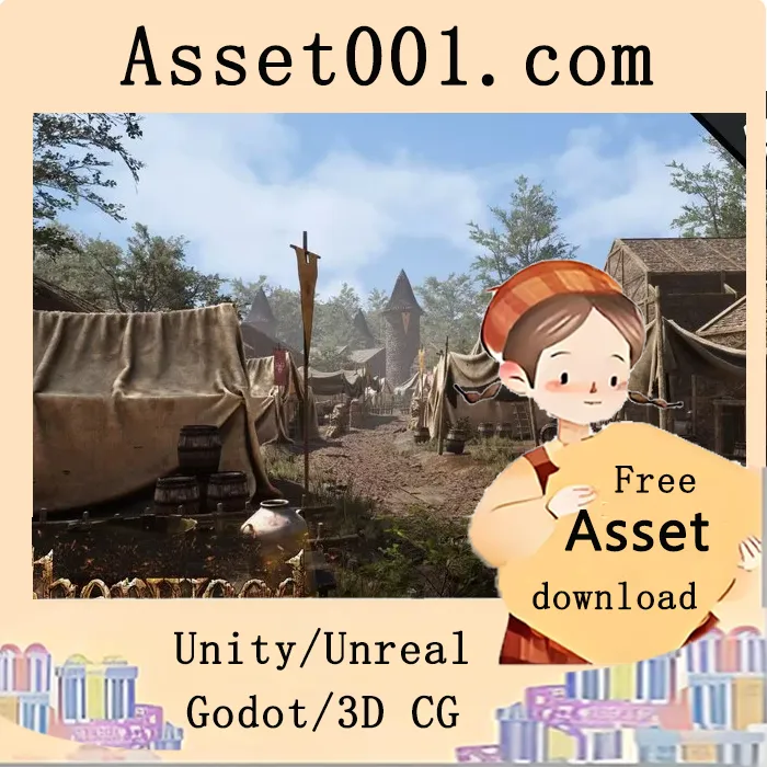 Modular Medieval Town (Medieval Town, Medieval Village, Modular Town, Camp) v1.0