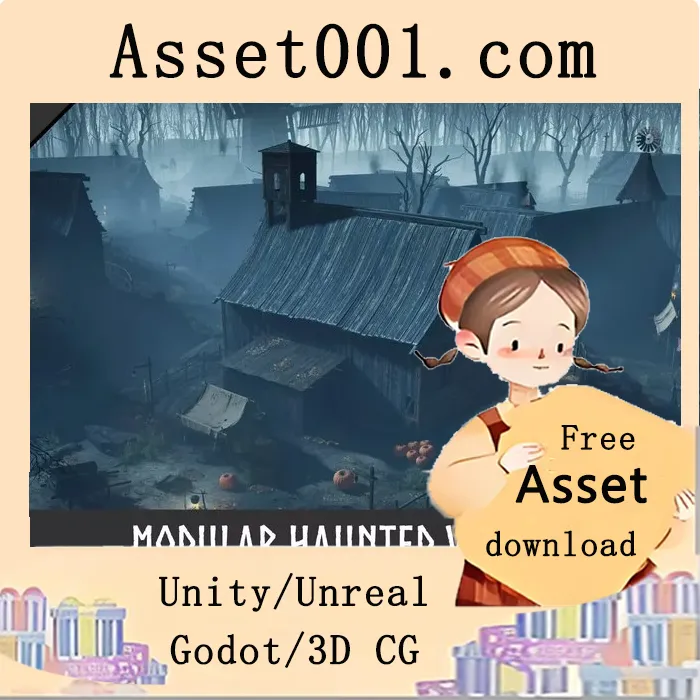Unity资产商店：模组化鬼屋村庄环境包 v1.2|Modular Haunted Village (Village, Modular Village, Fantasy Village) v1.2