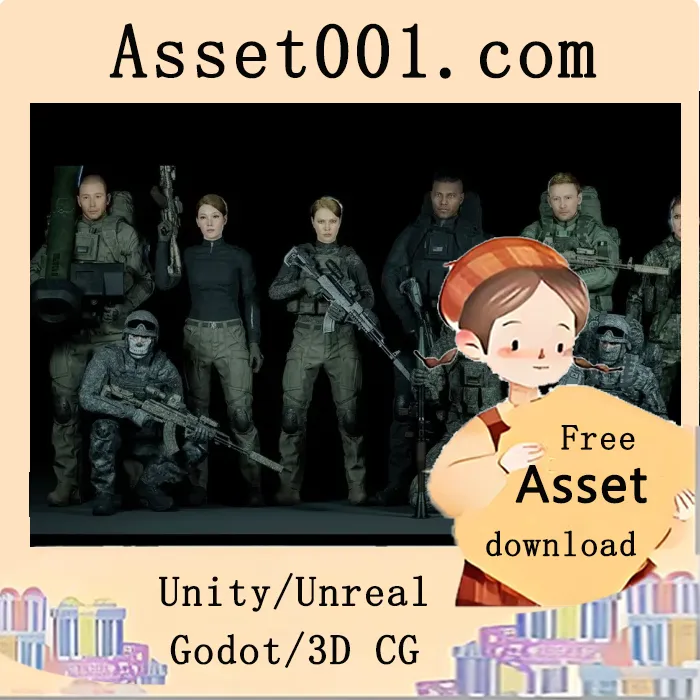 4K高细节模块化士兵包：支持UE4与MetaHuman的可优化移动平台模型|ShooterStarter OPB Full v5.1+