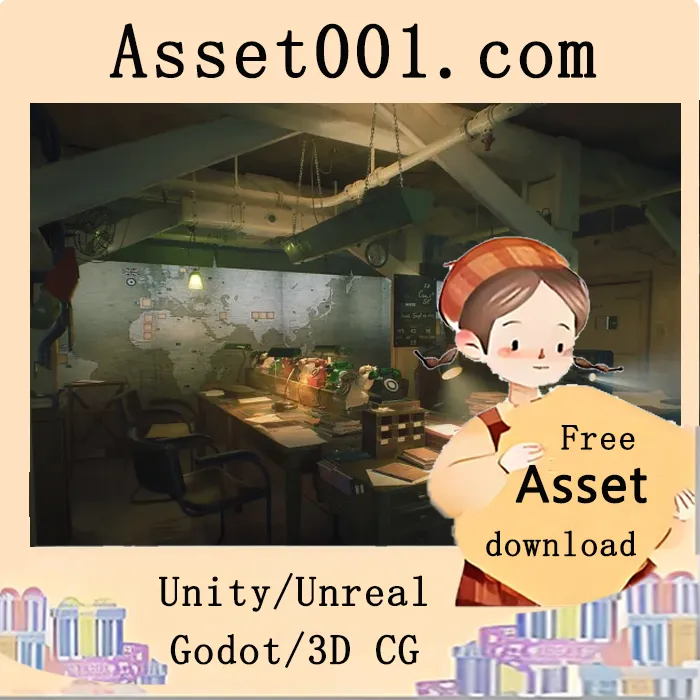 二战英国指挥室环境场景及模块化构建套件|World War 2 Room Environment v5.0+