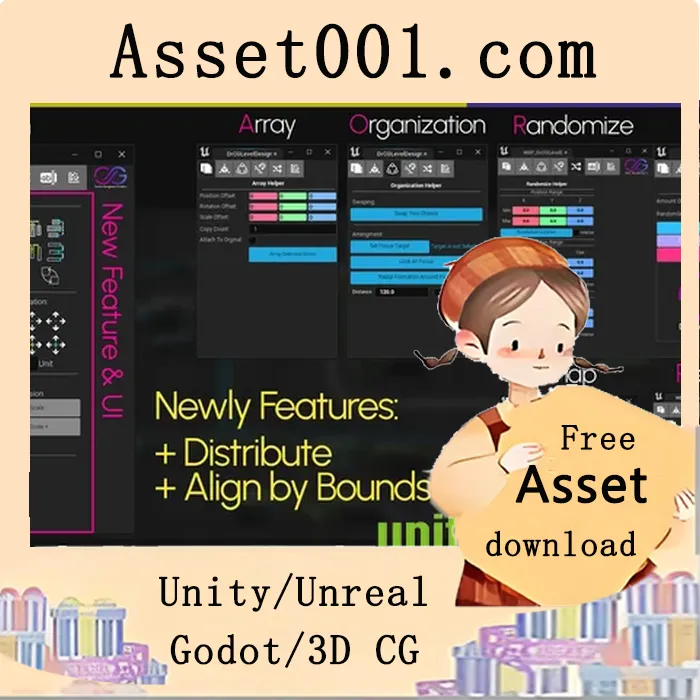 DrCG助手工具包：强大的关卡设计辅助功能（对齐、分布、散点、吸附）|Level Design Tools - DrCG Assistant Helper Toolkit (Distribute, Align, Array) v4.26+