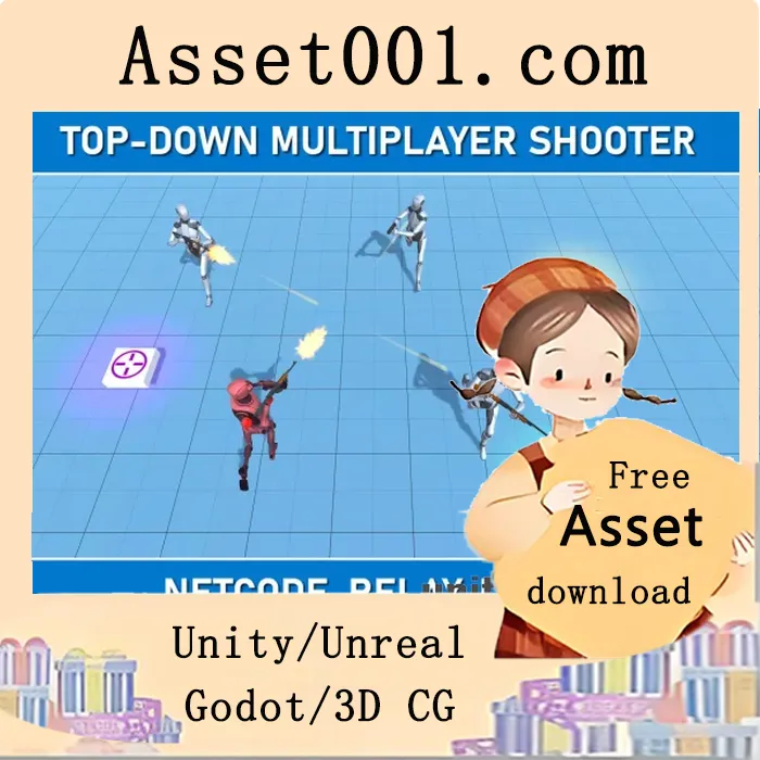 Multiplayer Top-Down Shooter Template (Netcode, Lobby, Relay) v1.1.1 (22 Nov 2025)