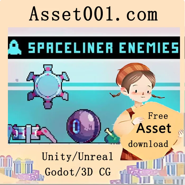 Spaceliner Enemies 2D Pixel Art Sci-Fi Sprite Pack