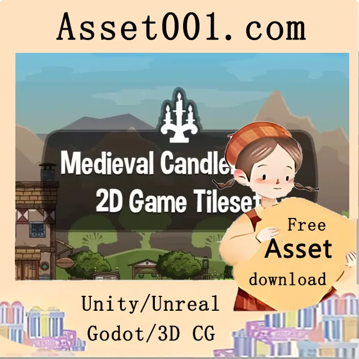 Cartoon Medieval Candlemaker 2D Game Tileset Cartoon Medieval Candlemaker 2D Game Tileset