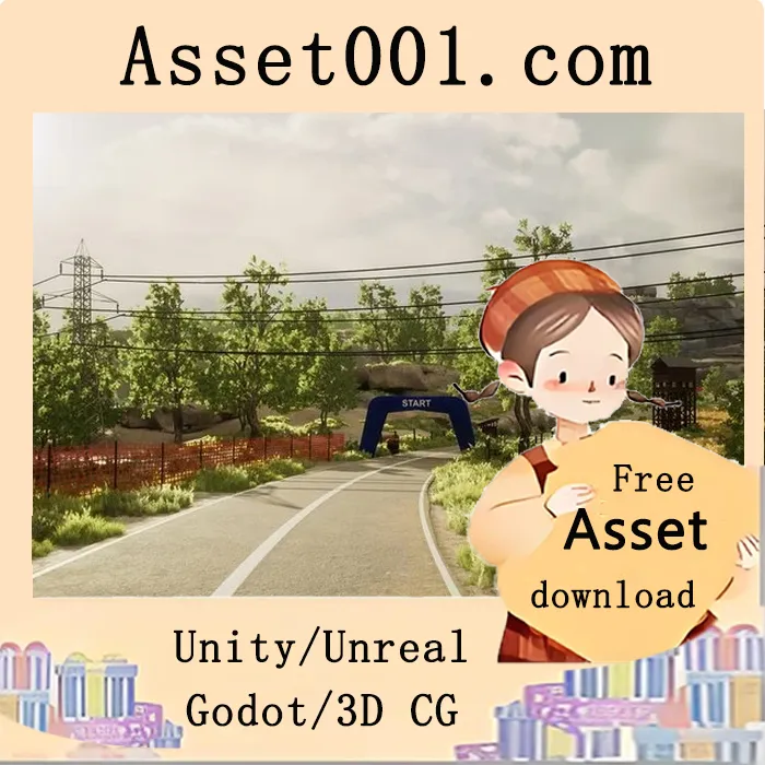 田园赛车游戏包：包含丰富资源的优化可用乡村环境构建套件|Countryside Race Game Pack