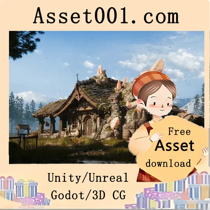 中古奇幻建造场景资源包：含161个高精度模型与材质实例调整|Crystals and Crafting Environment ( House Crafting Medieval Medieval 3D Old 3D ) 5.2+