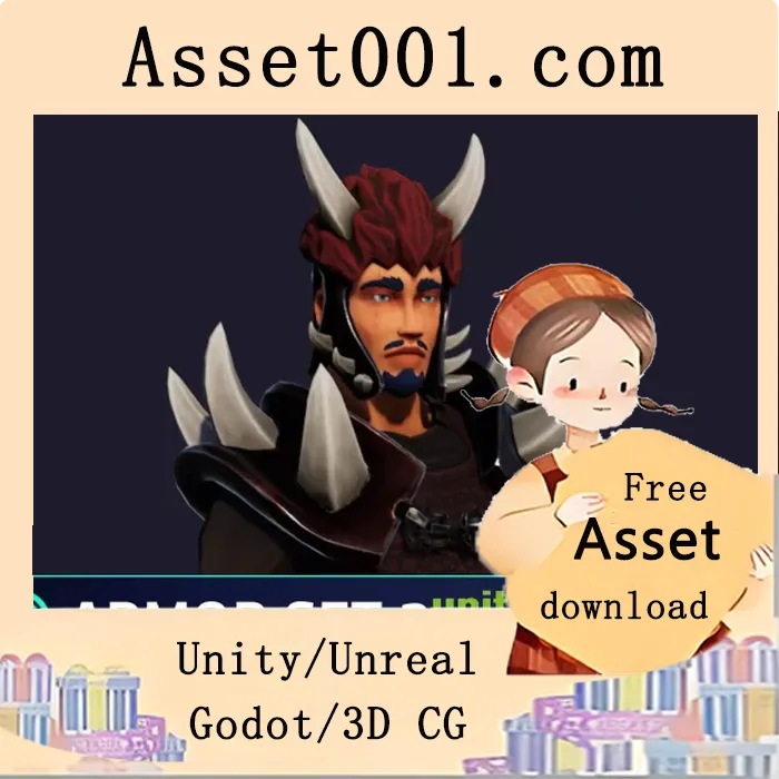 Unity引擎中可定制的12个防具预制体套装（含6种颜色变体）|Beast Hunter Armor Set - Stylized RPG v1.0