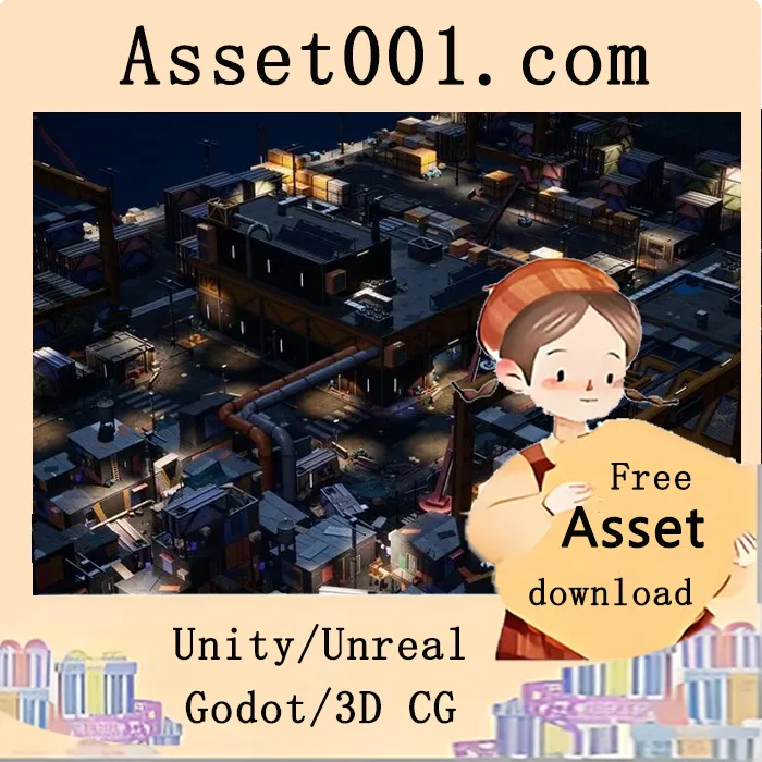 赛博朋克港口城市环境包：包含223个独特模型，AAA级细节，游戏级优化|Cyberpunk Port City Environment ( Cyberpunk Port City Cyber Cyperpunk Port 3D ) 5.2+