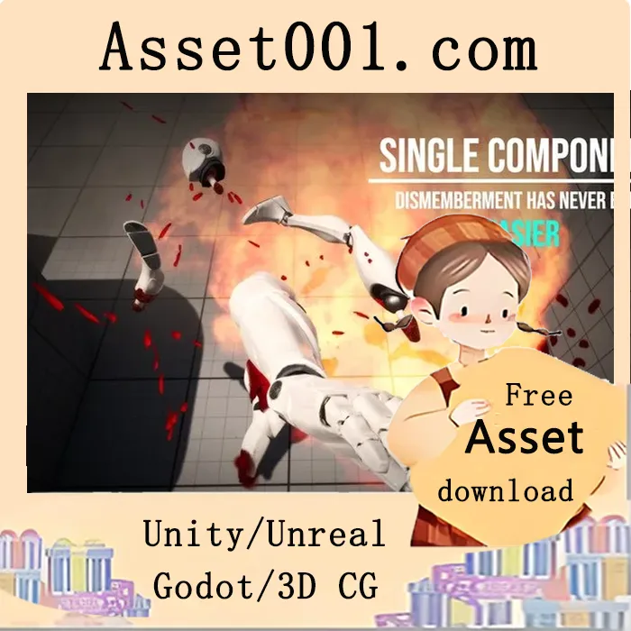 Unity/Unreal 可插拔拆解组件套装 V2 完整版|Dismemberment Kit V2