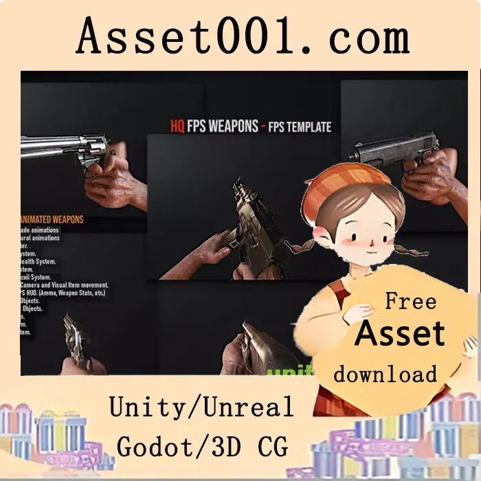 Unity FPS武器包：包含现代第一人称射击游戏核心系统与全动画武器物品|HQ FPS Weapons v1.3.0.1