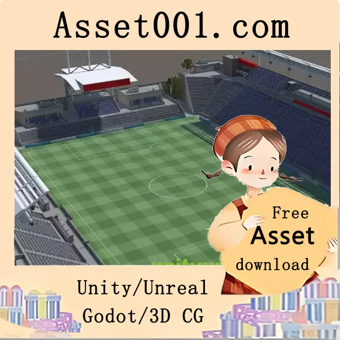 Midwest Park足球体育场场景包：内置烘焙光照，即插即用|Midwest Park Football (Soccer) stadium v1.0