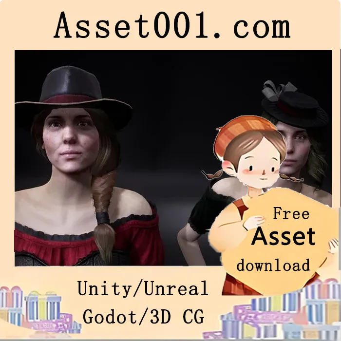 西部女性NPC角色包：高度可定制的服装与细节设计|Western Female NPC 5.0+