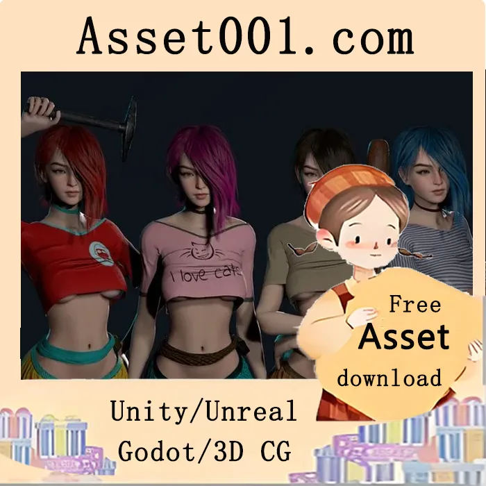 Survivor Girl 1 (Modular) 5.0+ 模型详解：支持面部表情与多种武器的可模组角色|Survivor Girl 1 (Modular) 5.0+