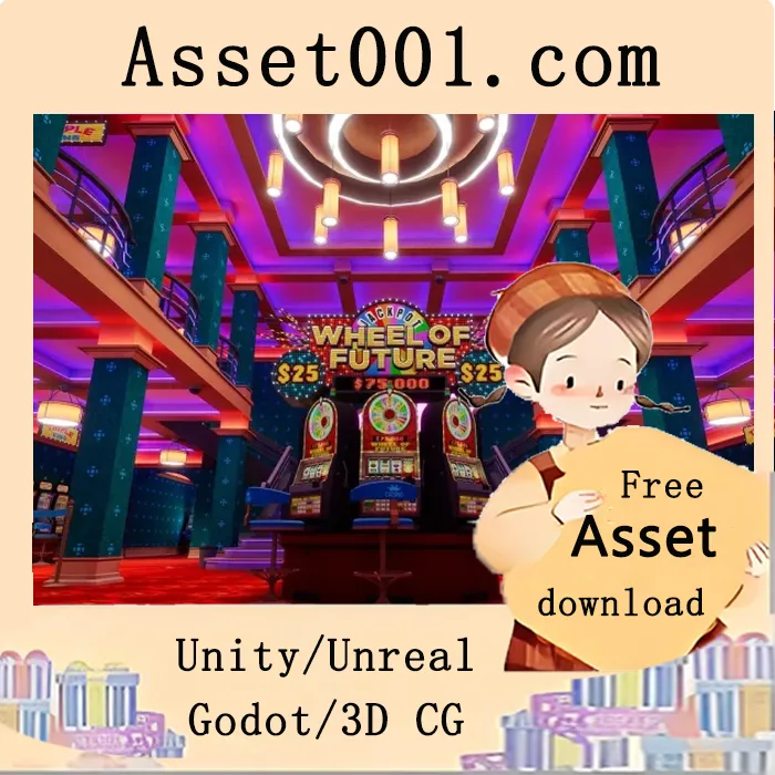 VR/AR项目专用高性能赌场内部场景资产|Casino Interior v4.18+