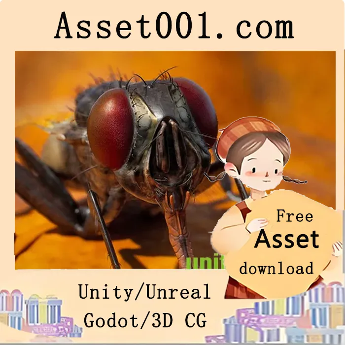 4K高清苍蝇模型，包含10种动画与根运动支持|Animalia - Housefly v4.24+