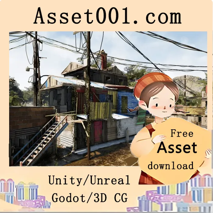 Unity资源包：Shanty Town Slums村庄与码头场景完整资产包|Shanty Town Slums v5.0+