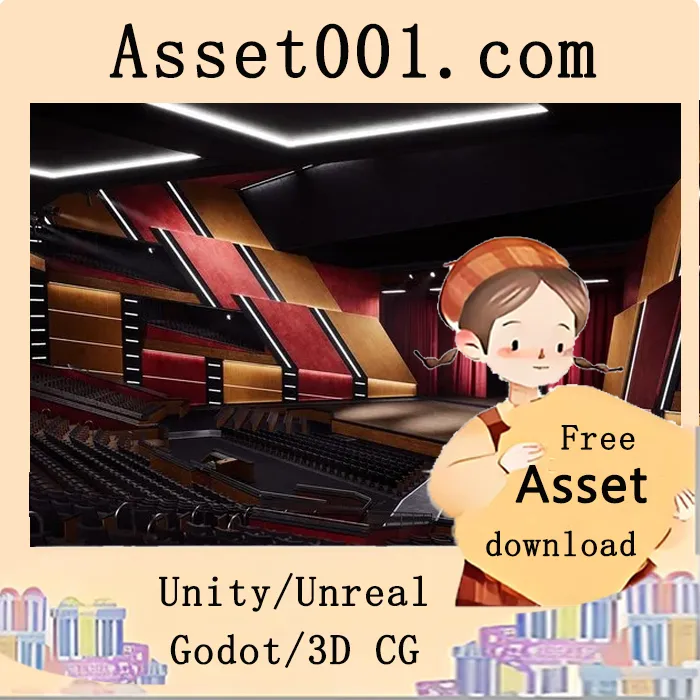 Unity剧院大厅环境包：93个高精度模型，AAA级细节，游戏级优化|Theater Hall Environment ( Theater Concert Cinema Hall Exhibition Meeting 3d ) 5.0+