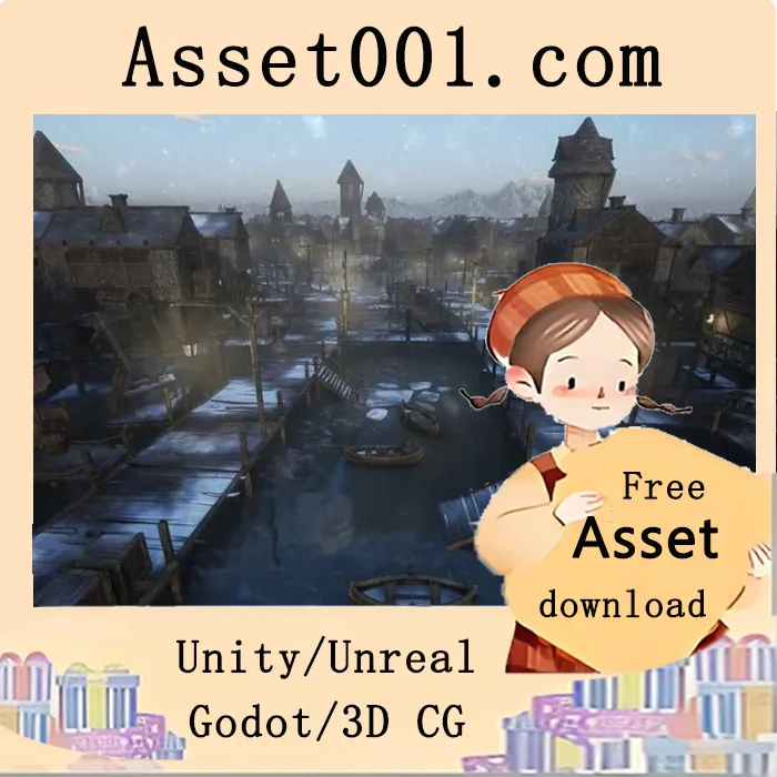 Unity商城推荐：中世纪湖边房屋与码头场景资源包|Laketown